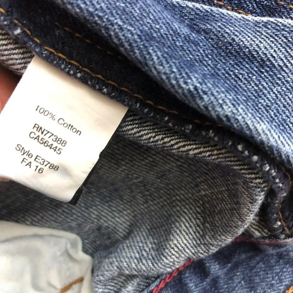 J Crew The Bleecker Men's Denim Blue Jeans 36 x 32 Zip Closure Straight Designer